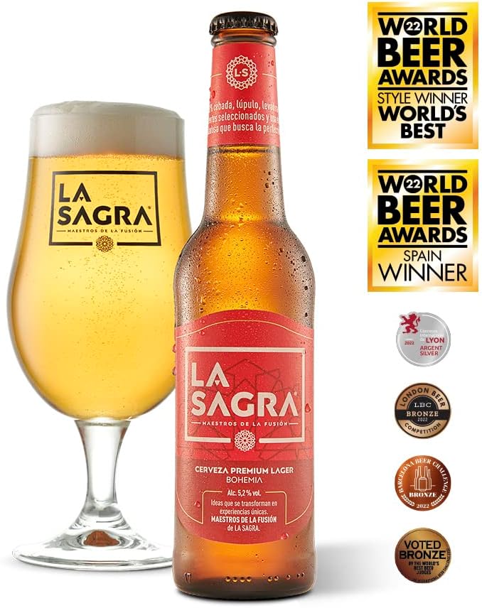 Pack 24x Cerveza La Sagra Premium Lager Tercio 33cl (Envío Gratis)