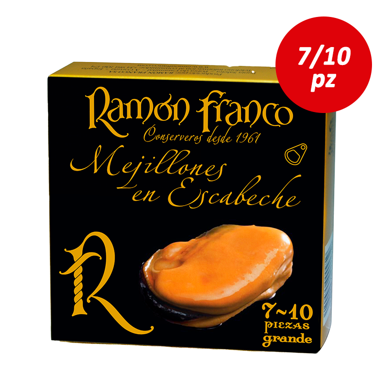 Mejillones en Escabeche Rias Gallegas Ramon Franco 7-10 Piezas