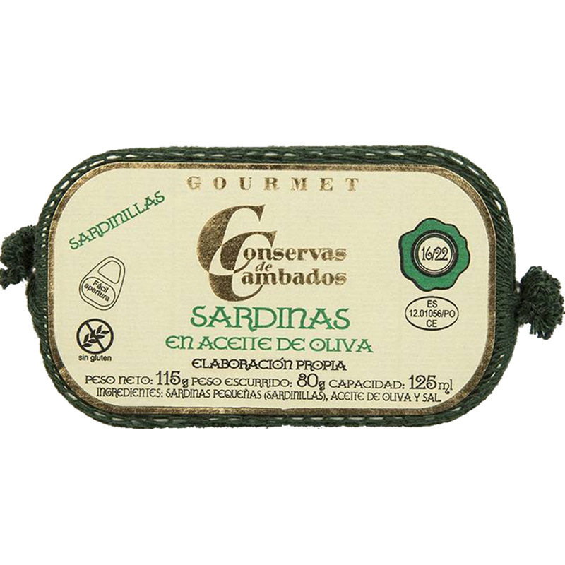 Sardinas Aceite de Oliva Gourmet 16/22 Conservas Cambados