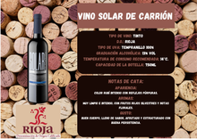 Cargar imagen en el visor de la galería, Vino Tinto Solar De Carrion Rioja Tempranillo 75cl