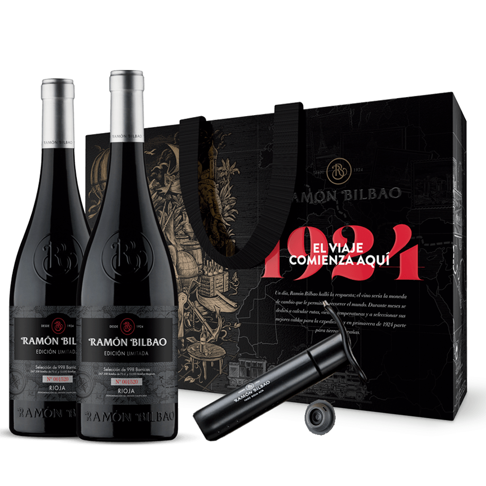 Vino Ramon Bilbao Ed.Limit 2 Botellas + Bomba - Distri Ortiz