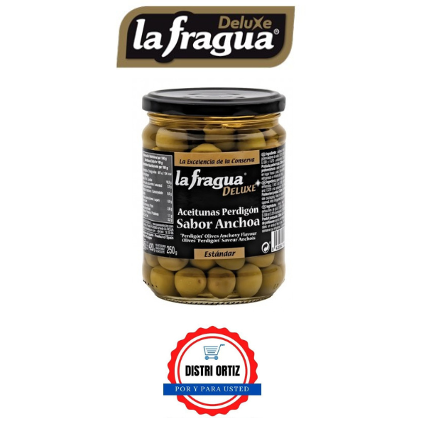 Aceitunas Perdigón Sabor Anchoa La Fragua 445g