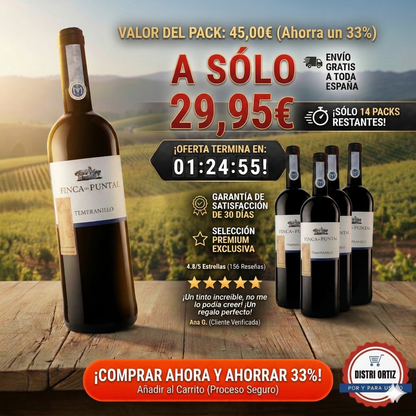 Vino Tinto Finca El Puntal Tempranillo 2024 75cl