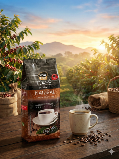 Cafe en Grano Natural Vivochef 1Kg