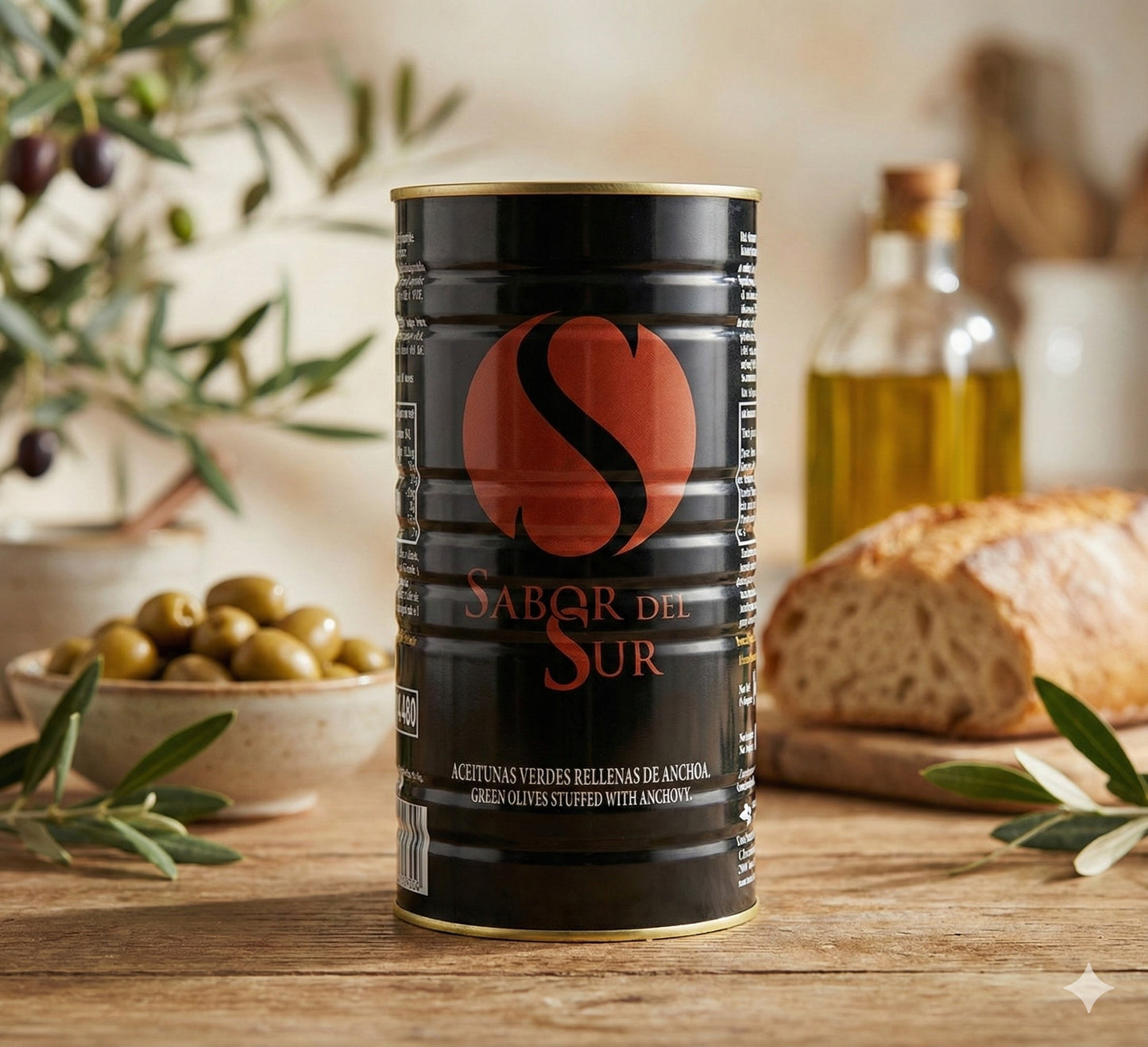 Aceitunas Rellenas Anchoa Sabor del Sur 1.5kg