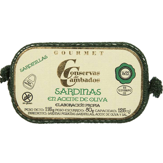 Sardinas Aceite de Oliva Gourmet 16/22 Conservas Cambados