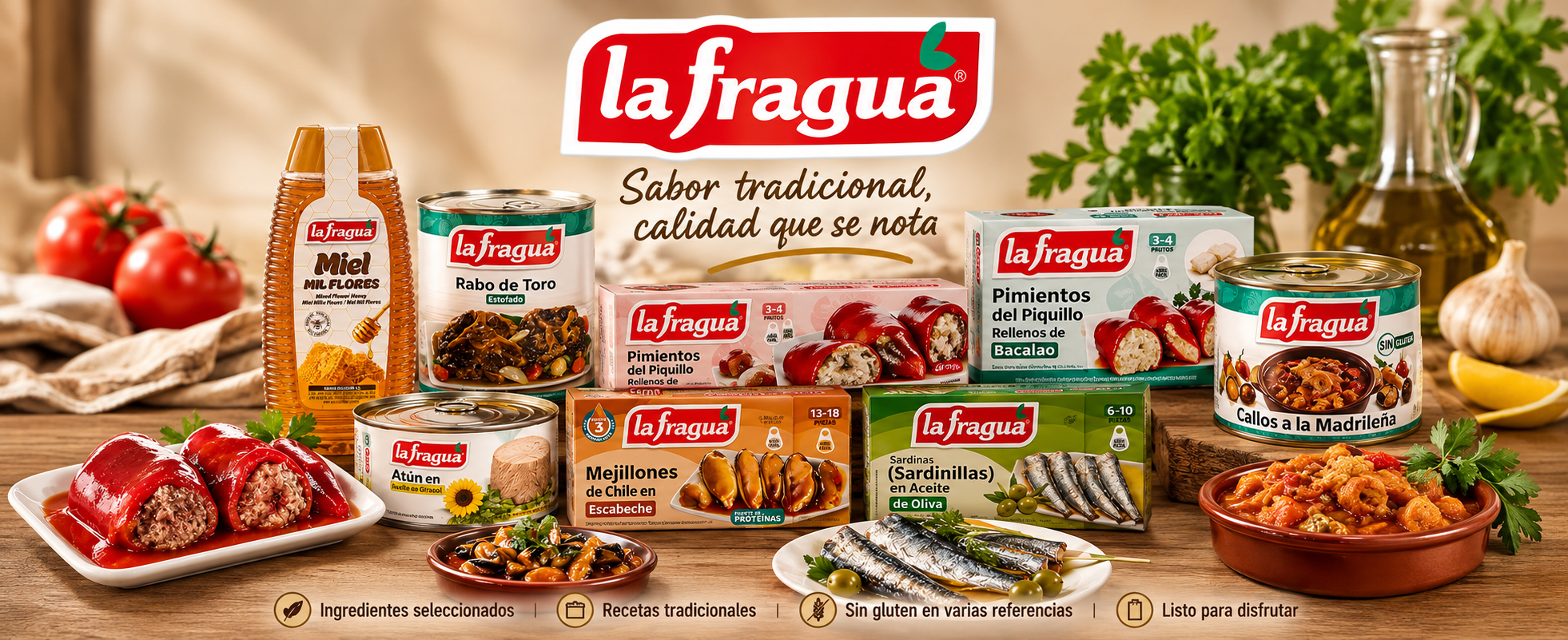 Conservas La Fragua – selección de conservas gourmet, platos preparados, pescados y pimientos rellenos