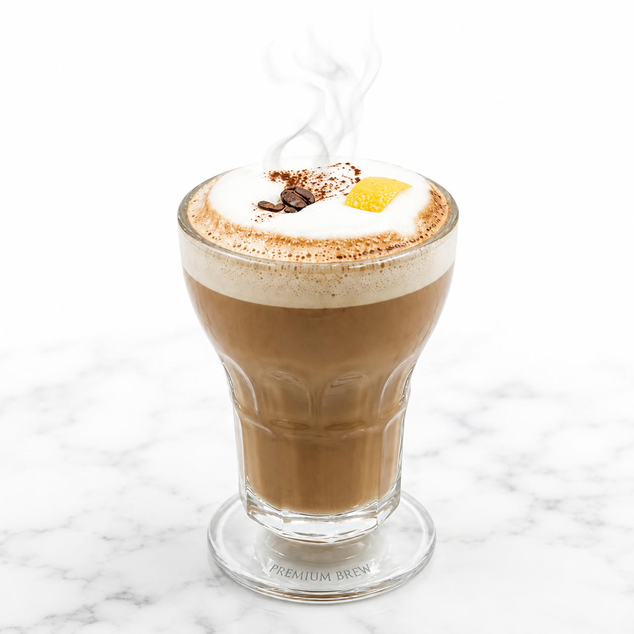 Copa de café asiático en vaso de cristal