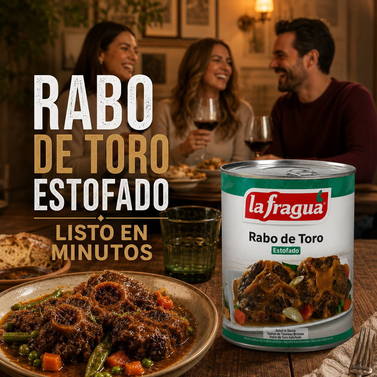 Rabo de Toro Estofado La Fragua listo para servir