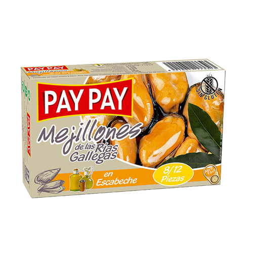 Mejillones Pay Pay Escabeche R Galleg 8/12pz Ol120 - Distri Ortiz