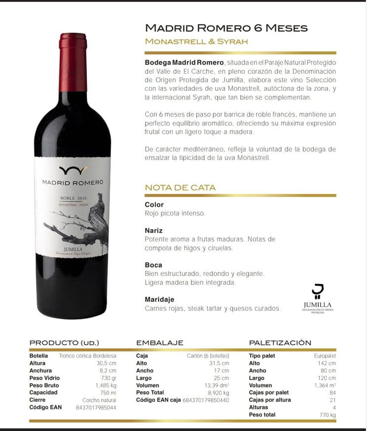 Vino Madrid Romero Tinto Roble - Distri Ortiz
