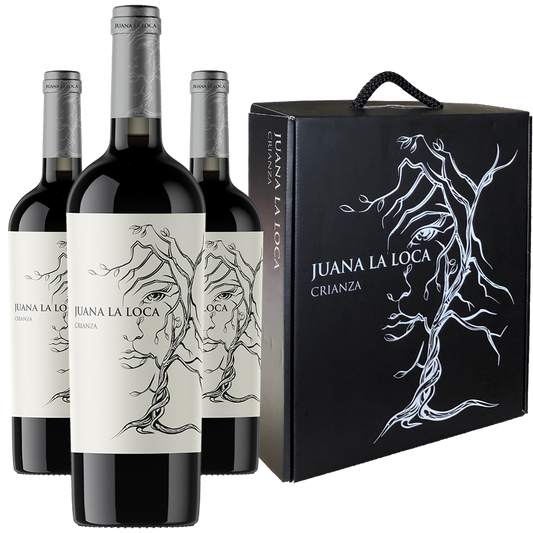 Estuche Vino Tinto Jumilla Juana la loca 3 Unidades