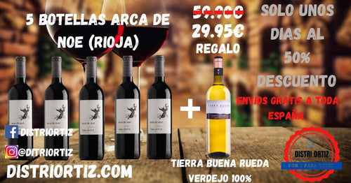 5 BOTELLAS ARCA DE NOE + 1 BOTELLA TIERRA BUENA REGALO - DISTRI ORTIZ