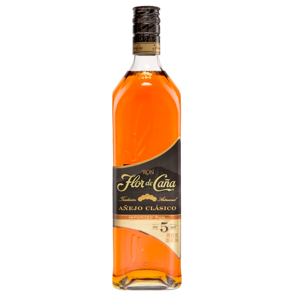 Ron Flor De Caña 5 Años Añejo Clasico 40º 70cl - Distri Ortiz