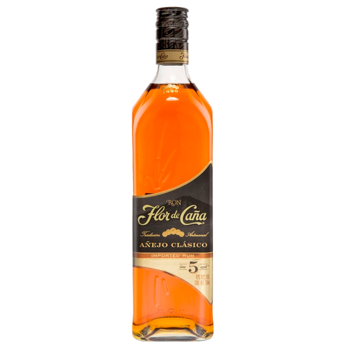 Ron Flor De Caña 5 Años Añejo Clasico 40º 70cl - Distri Ortiz