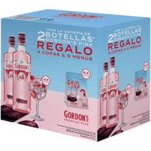 Cargar imagen en el visor de la galería, Ginebra Gordons Pink 2 Botellas + 4 Copas - Distri Ortiz
